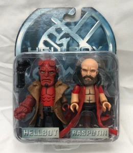 Mezco Mez-Itz Hellboy and Rasputin Mini Action Figures 2004 Mini New Sealed - Picture 1 of 2