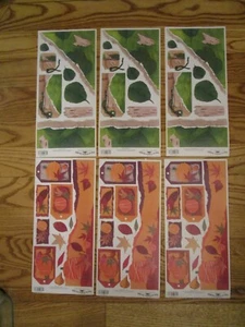 LOT 6- HARVEST TIME & GREEN LEAVES STICKER SHEETS - KAREN FOSTER DESIGN -12"x6" - Picture 1 of 3