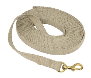 Pferde Longe Longierleine 8,10 Meter 25mm Hanfgewebe mit Messingkarabiner - Bild 1 von 1