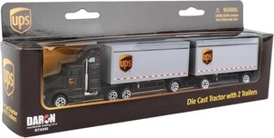 Daron UPS Die Cast Tractor with 2 Trailers - Picture 1 of 6