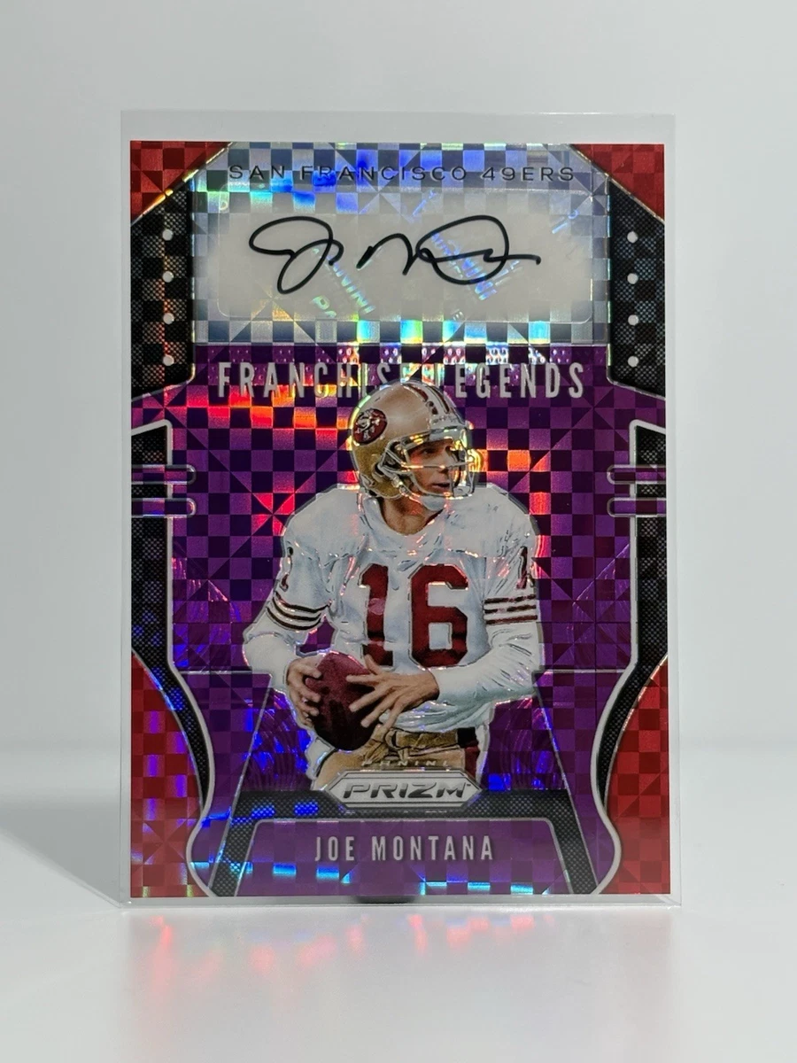 Panini Joe Montana Autographed Football Sports Trading Cards
