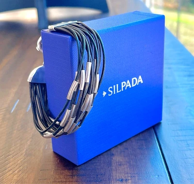 Pulsera Silpada Sterling Bead "Velocidad de la Luz" Multi Cuero Cordón Palanca, B2183 Foto 1 de 4