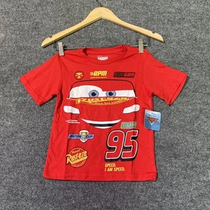 Disney Pixar Cars Baby Size 5/6 T-Shirt Red Piston Cup Lightning McQueen NWT - Picture 1 of 8