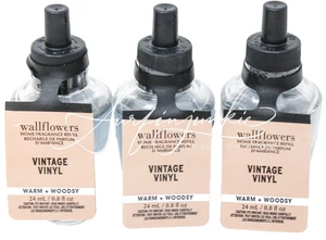 Bath & Body Works Vintage Vinilo Flor de Pared Enchufable Bombilla Repuesto 3 piezas Cálido Leñoso - Imagen 1 de 1