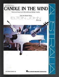ELTON JOHN PARTITURAS VINTAGE VELA EN EL VIENTO 1973 Live in AUSTRALIA - Imagen 1 de 1