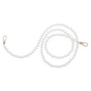  Pearl Purse Chain with Metal Buckles - 111cm/43.62" Long Imitation Pearl - Picture 1 of 16