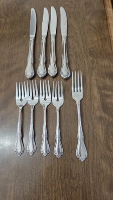 9 Pcs Oneida Mansfield  Stainless L@@k - Image 1 of 4