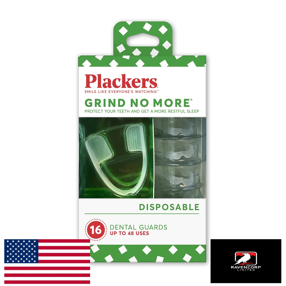 Plackers Grind No More Night Guard 16 克拉一次性牙齿保护剂不含双酚 A — 第 1/4 张图片
