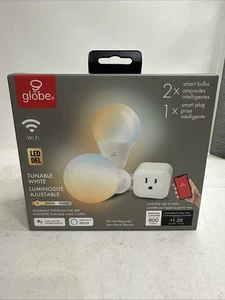 Globe Wi-Fi Smart 60w Bulbs & Plugs Tunable Dimmable A19 E26 Base - New - Picture 1 of 9