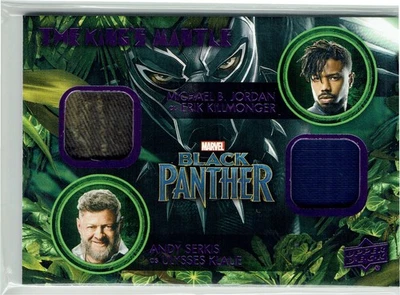 Black Panther Marvel Costume Card KD-EU Michael B. Jordan & Andy Serkis - Image 1 of 2