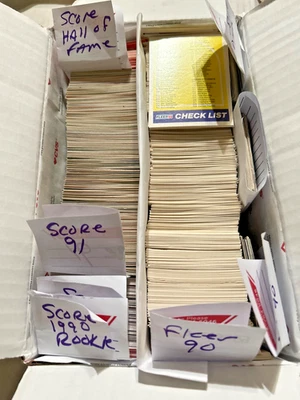 NFL football trading card collection vintage 90s fleer score - Image 1 of 4