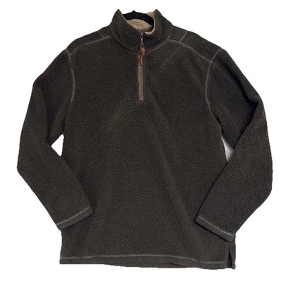Suéter True Grit Media Cremallera Sherpa Chaqueta Polar Suéter Verde Leñador Para Hombres S Foto 1 de 4