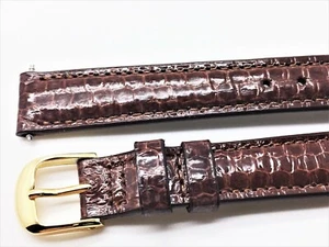 SEIKO LADIES 12 MM  REPLACEMENT LADIES BROWN LEATHER DRESS WATCH BAND 69-12 - Picture 1 of 5