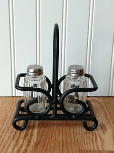 Salt & Pepper / Spice Caddy - Amish made wrought iron seasoning holder rack - Picture 1 of 12
