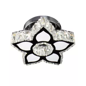 Crystal Mini LED Chandelier Modern Flush Mount Ceiling Light for Kitchen Hallway - Picture 1 of 9