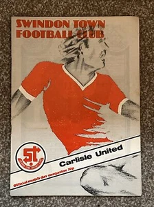 SWINDON TOWN V CARLISLE - 18 OCT 1980 - VINTAGE ADVERTS - Picture 1 of 7
