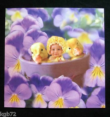 Leanin Tree Easter Greeting Card Babies Duckling Flowers Multi Color E21 - Image 1 of 2