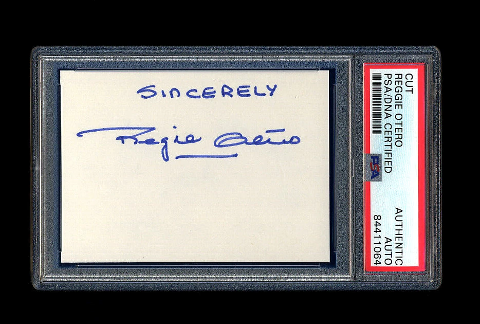 REGGIE OTERO  SIGNED MINT CUT PSA/DNA AUTOGRAPHED LOS ANGELES ANGELS PCL CUBS - Image 1 of 1