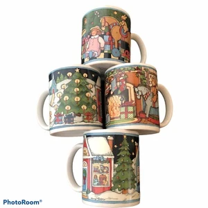 Susan Winget Juego De 4 Tazas Nuevas Navidad 12 Onzas - Imagen 1 de 11