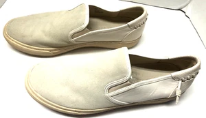 Coach Men's Slip On Loafer Cream Suede & Leather 11 1/2 Shoes - Picture 1 of 6