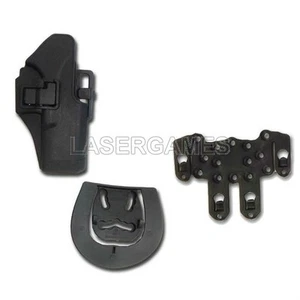 FONDINA RIGIDA ESTRAZIONE RAPIDA PER GLOCK 17 NERO TIPO SERPA CON TRE ACCESSORI - Imagen 1 de 1