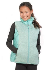 Free Country Girl's Quartz Hybrid Fleece Vest Spearmint XS-5/6 & L-14/16 - Picture 1 of 7