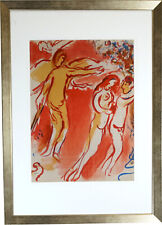 Marc Chagall Farblithographie "Adam und Eva - Vertreibung..." Galerierahmung
