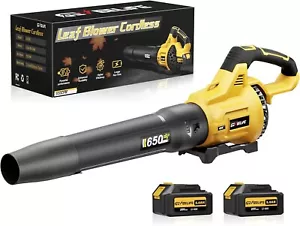 Cordless Leaf Blower, 650CFM, 3-Speed, Powerful Electric Handheld Blower - Picture 1 of 9