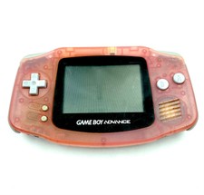 Nintendo game boy advance gba clear console pink works (his weak screen)