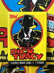 1990 Topps Dick Tracy Hit Movie 🍿 Paquete de 8 tarjetas 1 pegatina ¡Importación de Madonna sellada! - Imagen 1 de 24