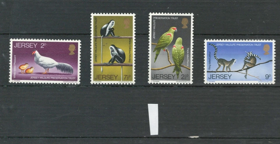 JERSEY BRITISH TERRITORIES Monkeys , Birds  MLH SET Stamps LOT (JER 156) - Image 1 of 1