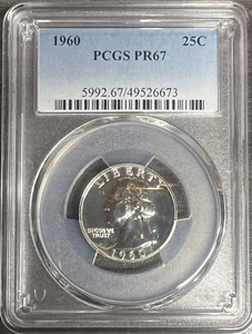 1960 Silver Proof Washington Quarter PCGS PR67 - Picture 1 of 2