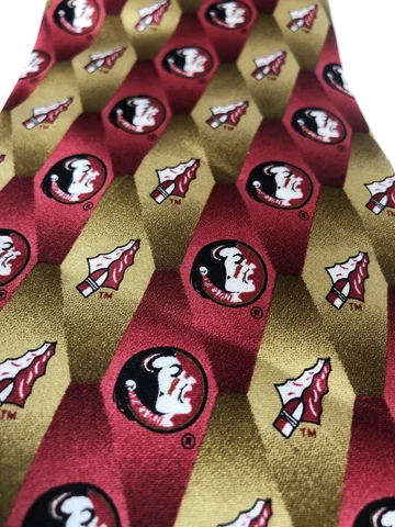 Florida State Seminoles Football 100% Silk Necktie Tie FSU Spirit Eagles Wings Cover