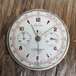 Vintage Landeron 48 Mohan Chronograph Watch Movement for Parts (BL155)