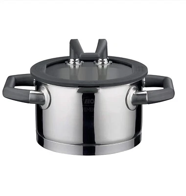 Fackelmann Elo Casseruola 16cm  In Acciaio Inox 18/10 Con Coperchio Antiurto - Immagine 1 di 4