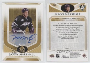 2020-21 SP Signature Edition Legends Gold Spectrum Foil Jason Marshall #250 Auto