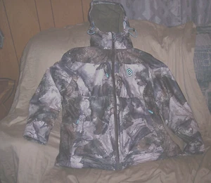 Womens Large Camo Jacket Cold Weather Parka Camo Hunting Coat Berber Fleece Vest - Picture 1 of 8