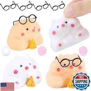 4 Pcs Taba Squishies Hamster Super Soft Squeeze Toy Stress Relief Quiet Fidge - Picture 1 of 5