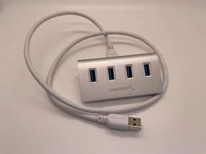 SABRENT 4 puertos USB 3.0 Hub plateado/blanco HB-MAC3 - Imagen 1 de 3