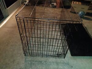 XL Dog Crate Black Treated W/Rust-Oleum Single Door With Tray