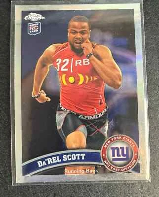 Da'Rel Scott 2011 Topps Chrome Refractor RC #32 Giants - Image 1 of 2