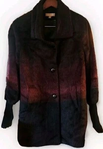 Katherine Kelly Peru Alpaca Wool Blend Ombre Coat Jacket Women’s Size 14 - Picture 1 of 12