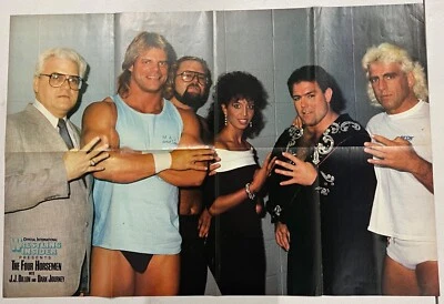 Póster de lucha libre profesional Four Horsemen Fabulous Freebirds 21x32 años 80 Ric Flair Foto 1 de 4