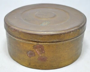 Vintage Brass Round Kitchenware Chapati Bread Box Original Old Hand Crafted - Picture 1 of 7