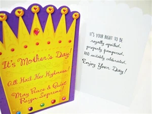 Happy Mothers Day to Special Mom Her Highness Mother - Picture 1 of 2