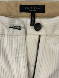 Pantalone donna Rag & Bone in velluto a coste bianco 29 - Foto 1 di 12