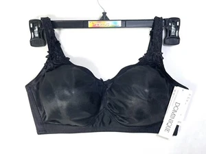 NWT Dominique Women's 38DD Jillian Everyday Wire Free Minimizer Bra 6800 Black - Picture 1 of 8