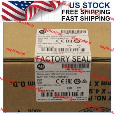 NEW PLC 1762-L40BXB MicroLogix 1200 40 Point Controller AB 1762 L40BXB US - Image 1 of 4
