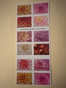 5982-91 MNH Booklet of 20 First Class Forever stamps - Dahlias - Picture 1 of 2