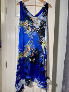 Abito Graham & Spencer 100% seta slip taglia M camicia da notte asiatica patchwork floreale USA - Foto 1 di 10